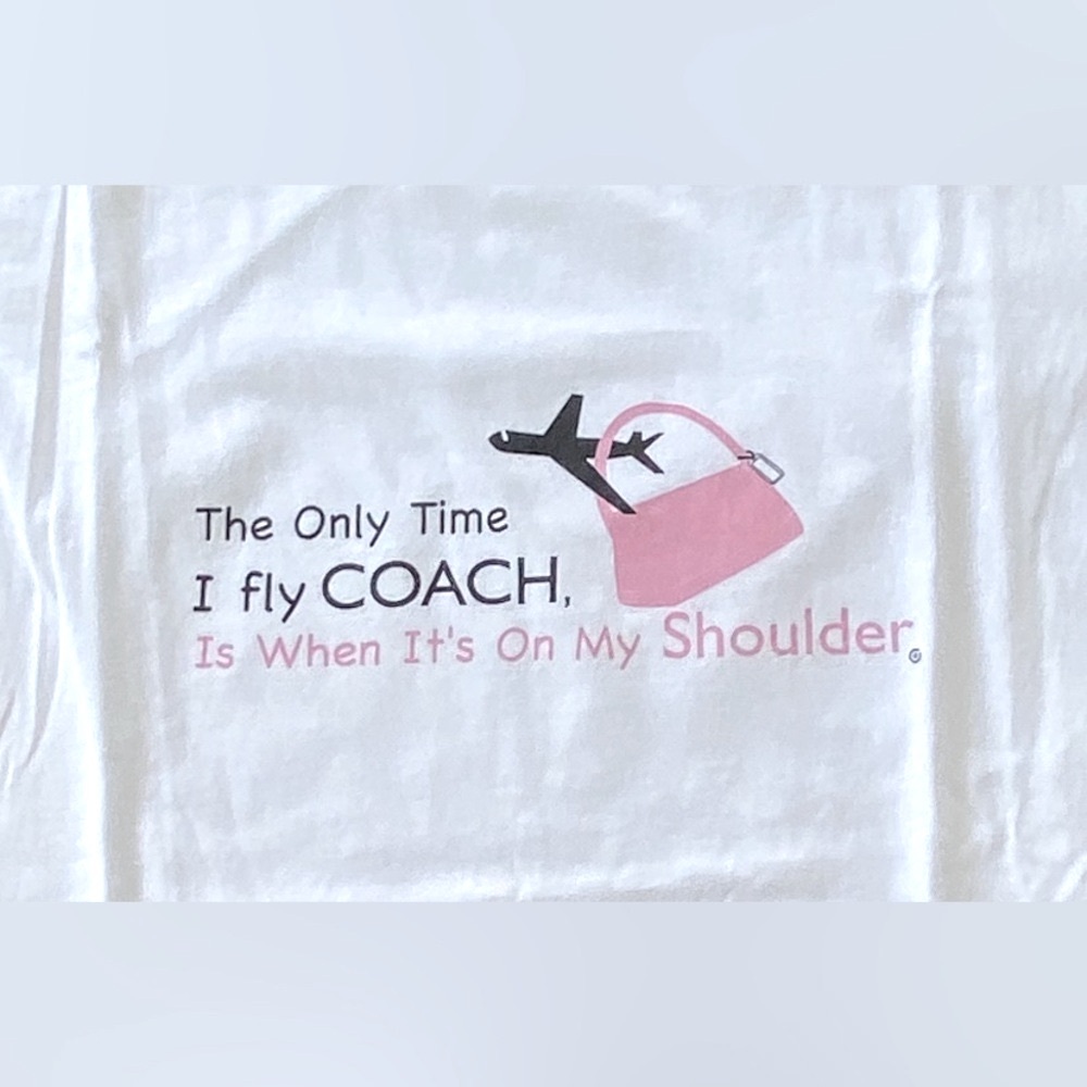 Vintage American Apparel T-Shirt, “Only Time I fly Coach”, Short Sleeve T-Shirt - Picture 4 of 8